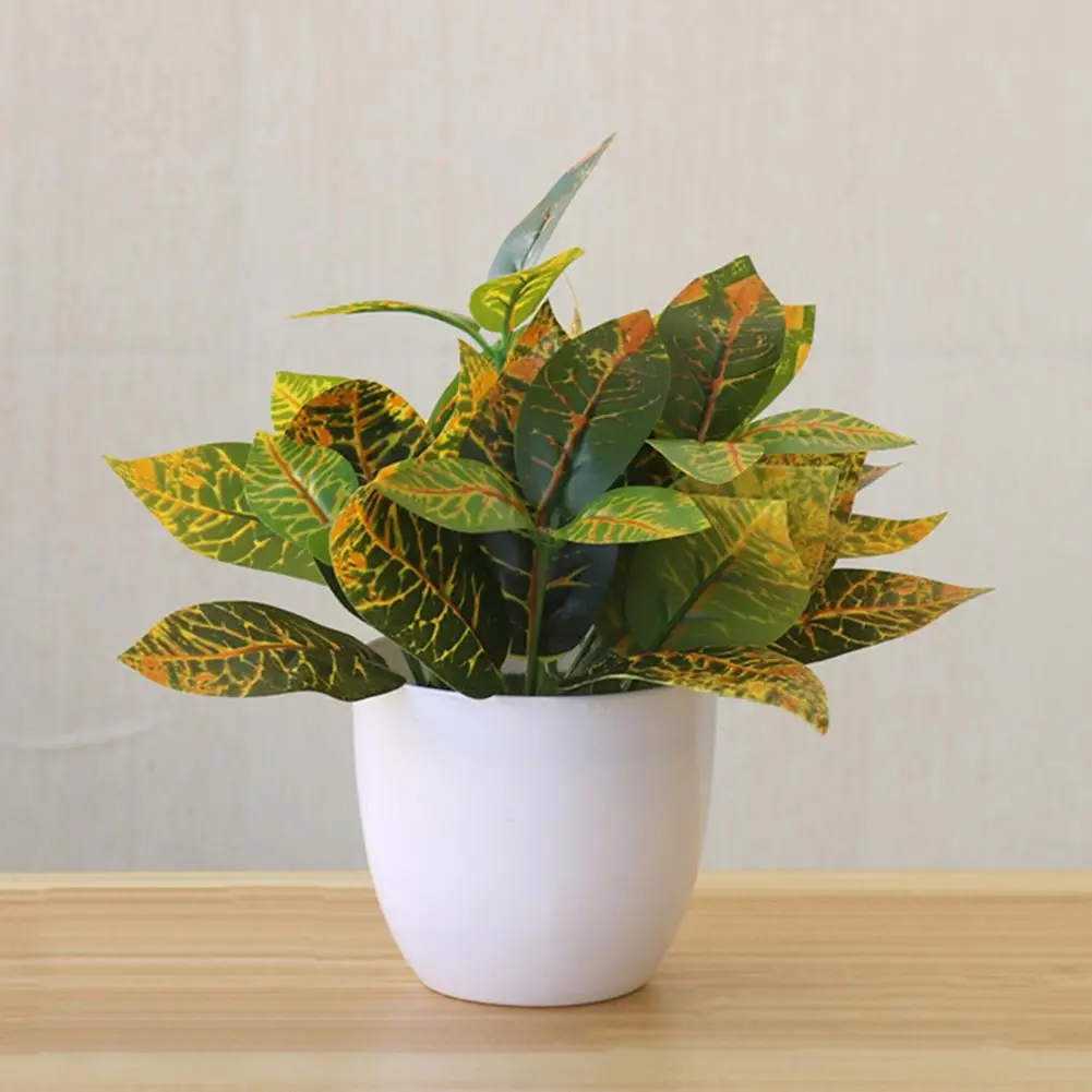 

Simulation Plant Vivid Color Plastic Artificial Foliage Plant Potted Bonsai Simulated Potted Plant Artificial Bonsai