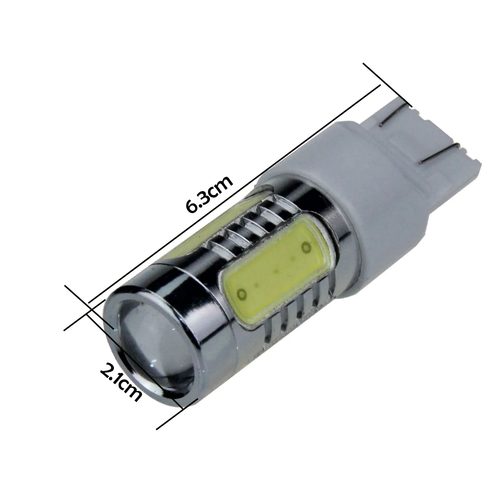 2x белая Автомобильная 7443 Тормозная фотолампа заднего вида 5 излучателей 4 x COB + 1