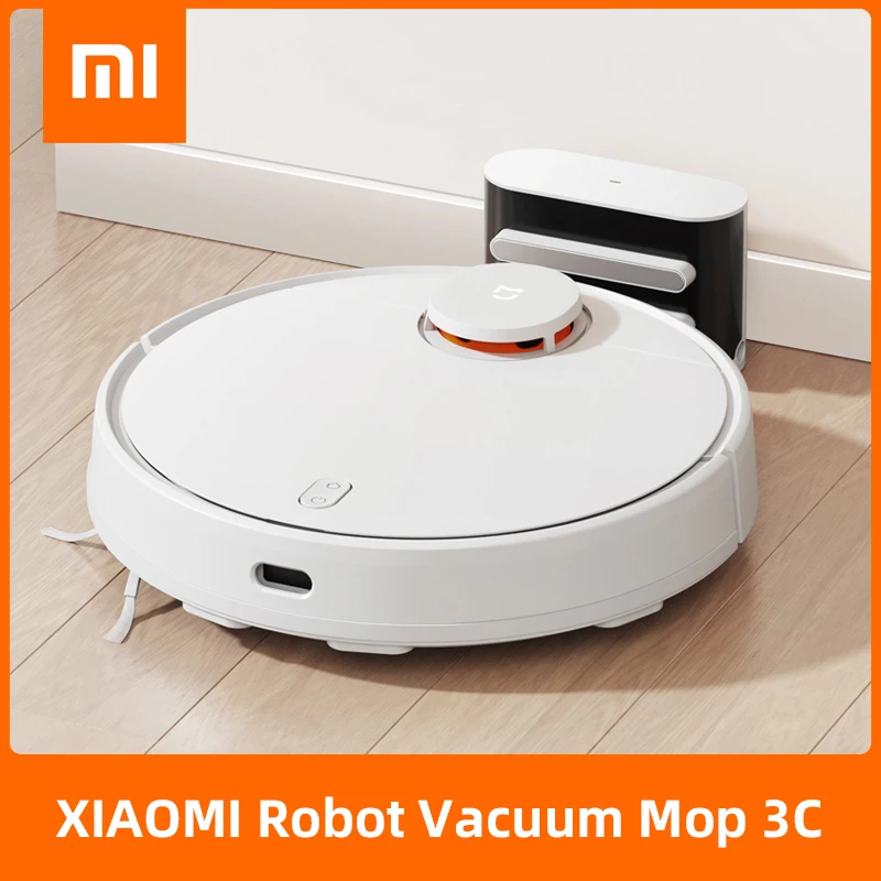 

XIAOMI Robot Vacuum Mop 3C MIJIA Mi Sweeping Mopping Vacuum Cleaner for Home Carpet Dust Cleaning LDS Smart Planned App WiFi