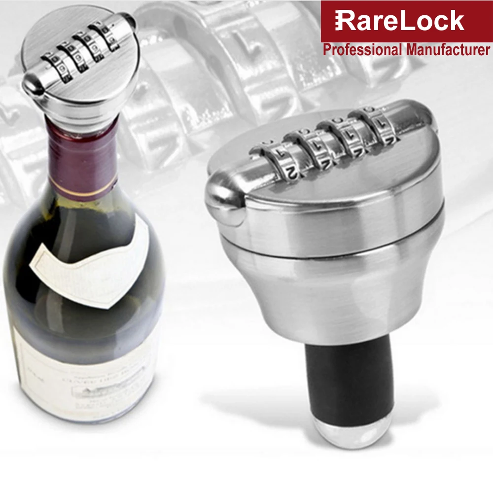 

Red Wine Bottle Combination Locks Password Cork Bottle Stopper Preservation Device Rarelock F
