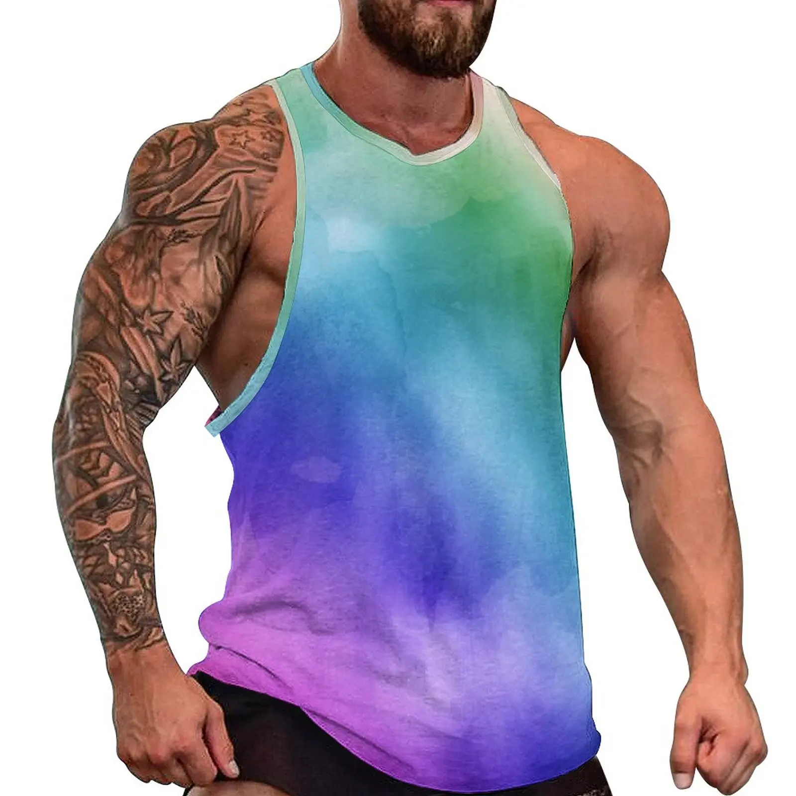 

Tank Top Men Bodybuilding Clothing Loose Cotton Sleeveless Shirt Fitness Vest Singlet Sportwear Workout Tanktop Fugees Gym
