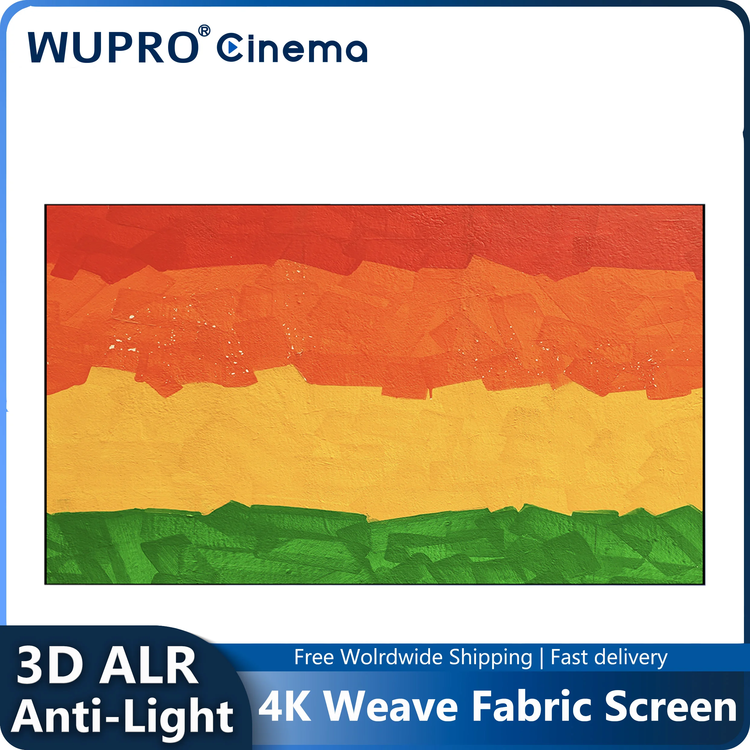 2024 проекционный экран 4K Weave Fabric 3D ALR UST Anti-Light Smart TV Ультратонкий 92-120 дюймов для