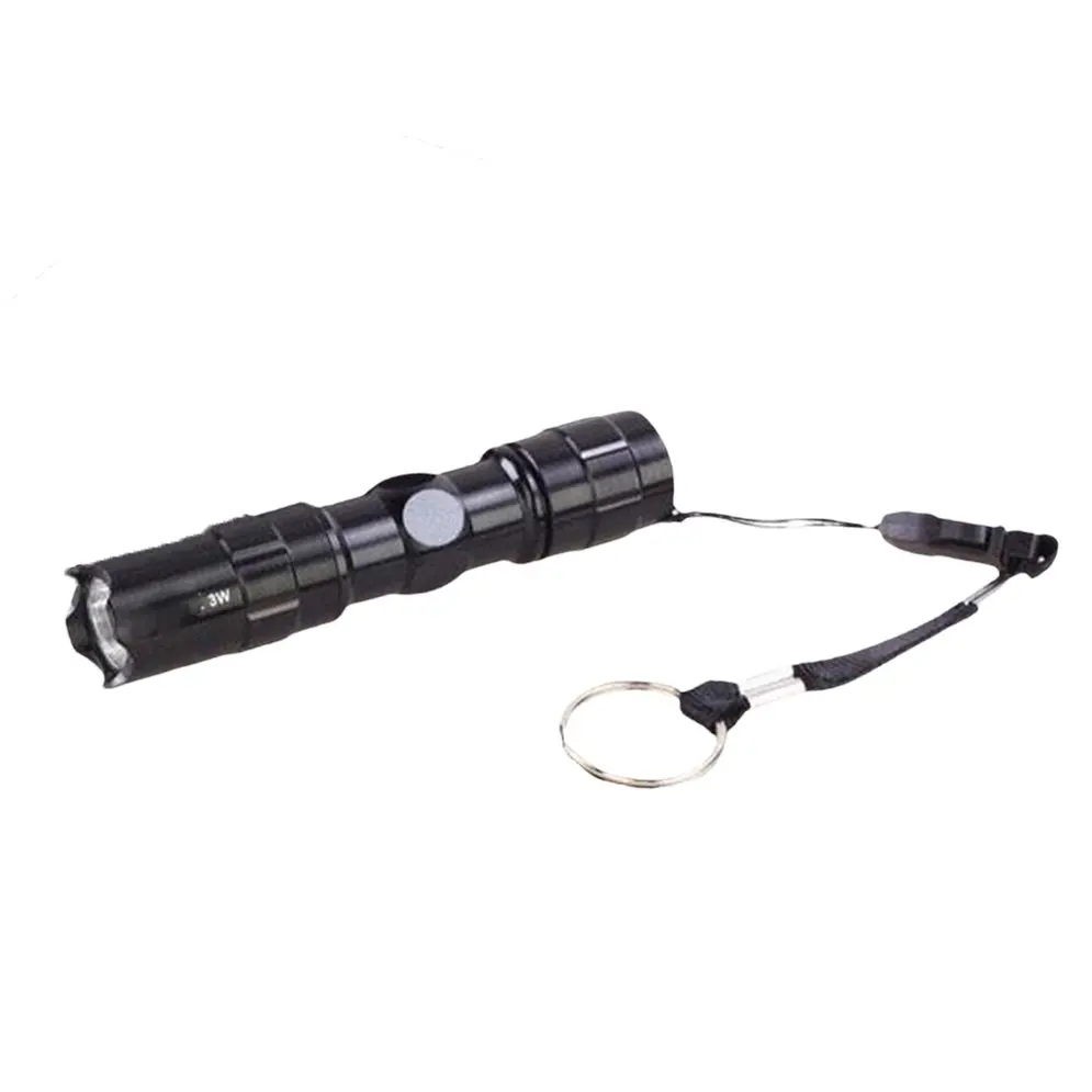 

3W Waterproof Super Bright LED Flashlight Focus Torch Lamp With Hand Strap