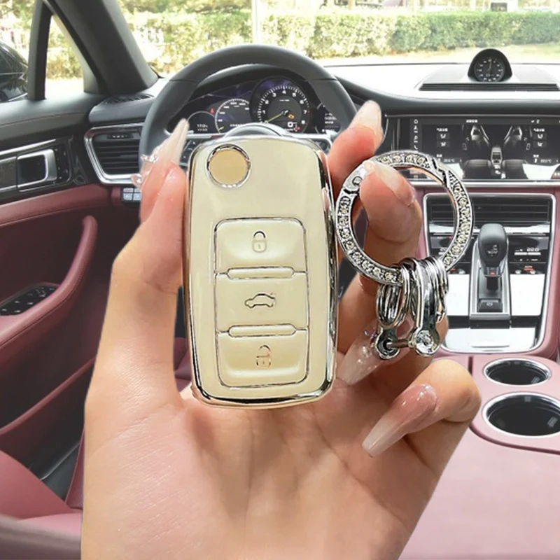 

Car Key Cover Case For Volkswagen VW Golf 7 MK7 SEAT Ibiza Leon Skoda Octavia Remote Fob Cover Tiguan Ateca