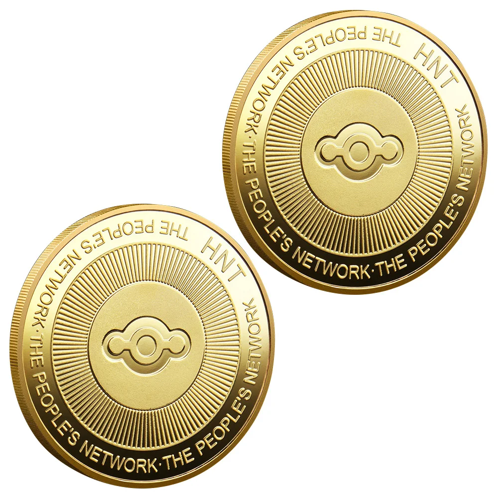 The People Network HNT криптовалюта физическая коллекция позолоченная памятная монета |