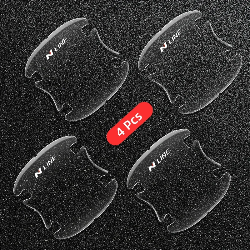 

4 шт. прозрачная наклейка на чашу на дверную ручку автомобиля для Hyundai N Line Performance I20 IX35 I30 Sonata Elantra Veloste аксессуары