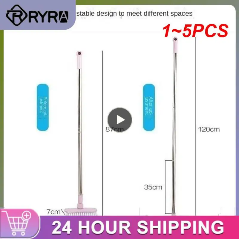 

1~5PCS Long Handle Bathroom Brush Bristle Toilet Scrubber Bathroom Bathtub Ceramic Tile Floor Cleaning Brush Kitchen Cleaning