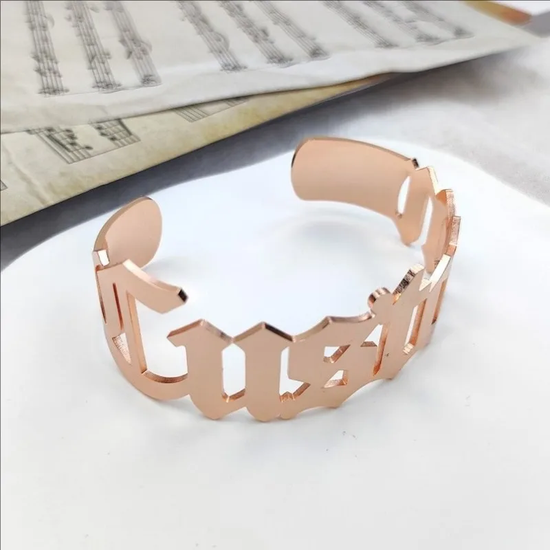 Персонализированный браслет с именем на заказ подарок для нее золотой женские