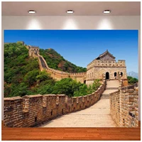 World Famous Architecture Backdrop Great Wall Of China Vintage Brick Wall Background For American Chinese Family Decor Props