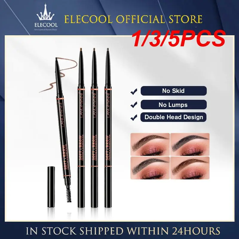 

1/3/5 шт. Новый карандаш для бровей Langmanni с двойной головкой вращающийся, автоматический, водостойкий и прочный, 1,5 мм, сверхтонкий карандаш для бровей дикой природы DC08