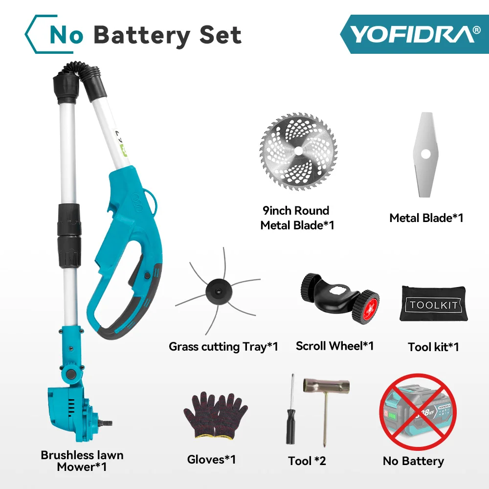 

YOFIDRA Бесщеточная электрическая газонокосилка 9 дюймов
