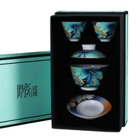 chinese kungfu ceremony gaiwan tea set porcelain chinese gift mothers day