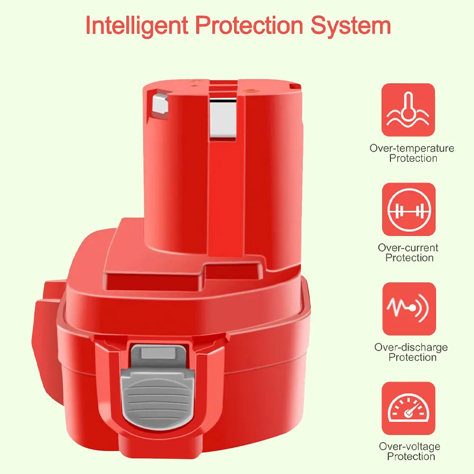 

2022 12 В 12800 мАч, совместимый с Makita 12 В Аккумулятор 1220 1222 1233 1200 1201-2 PA12, 6213d 6217d 6227d 6313d, NiMH аккумулятор