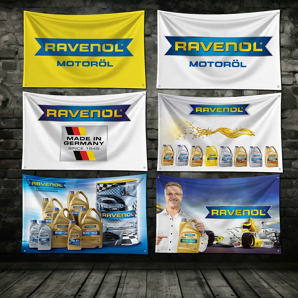 3x5 Ft R-ravenols Oils Flag Polyester Digital Printing Banner for Garage Wall Art Out Door Decoration With Brass Grommets