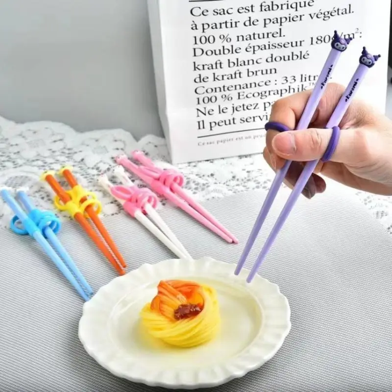 Палочки для еды Sanrio Kuromi Hello Kitty музыкальная мелодия детские палочки быстрой