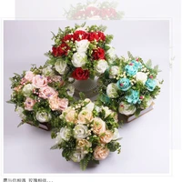 artificial silk hydrangea rose road lead flowers wedding decorative centerpiece roman pillar flowers 10pcslot