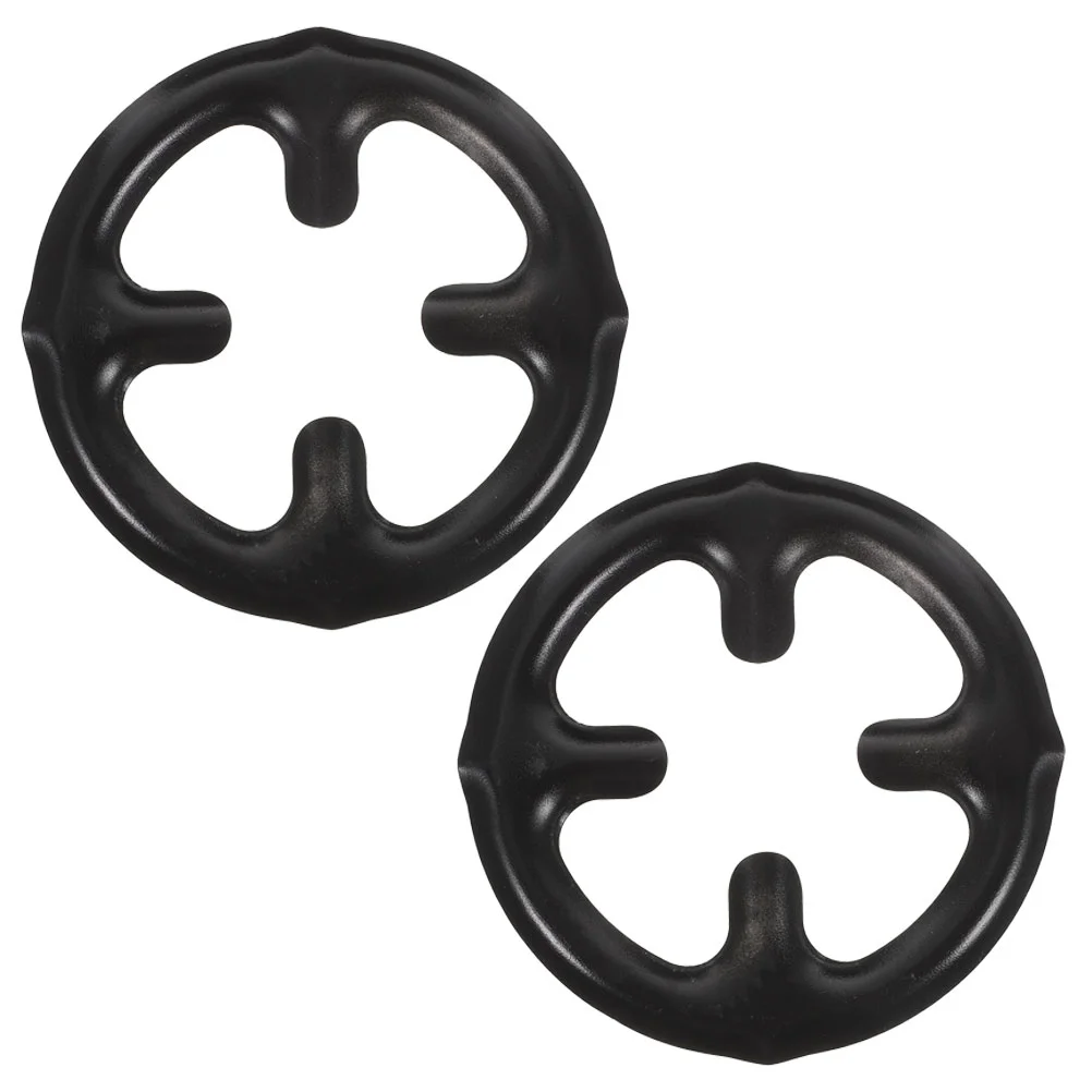 

2 Pcs Coffee Pot Hob Auxiliary Rack Metal Small Home Supplies Stove Support Iron Fixing Gas Racks