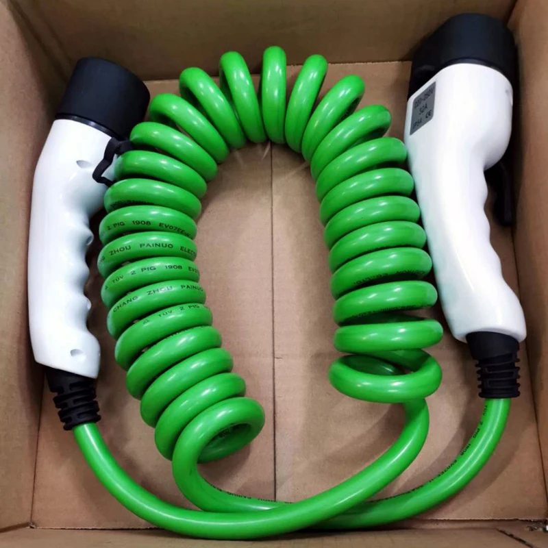 Тип 2 тип 3-фазный 1-фазный спиральный кабель уличный режим зарядки 3 портативная