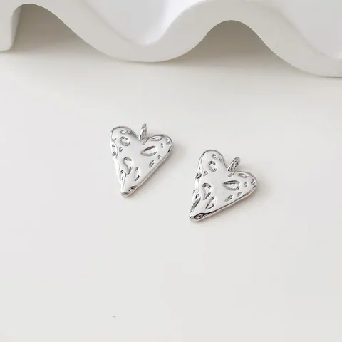 4PCS 14k Gold Plated Heart Pendant Charms for Jewelry Making Necklace Supplies DIY Brass Handmade 15*18mm
