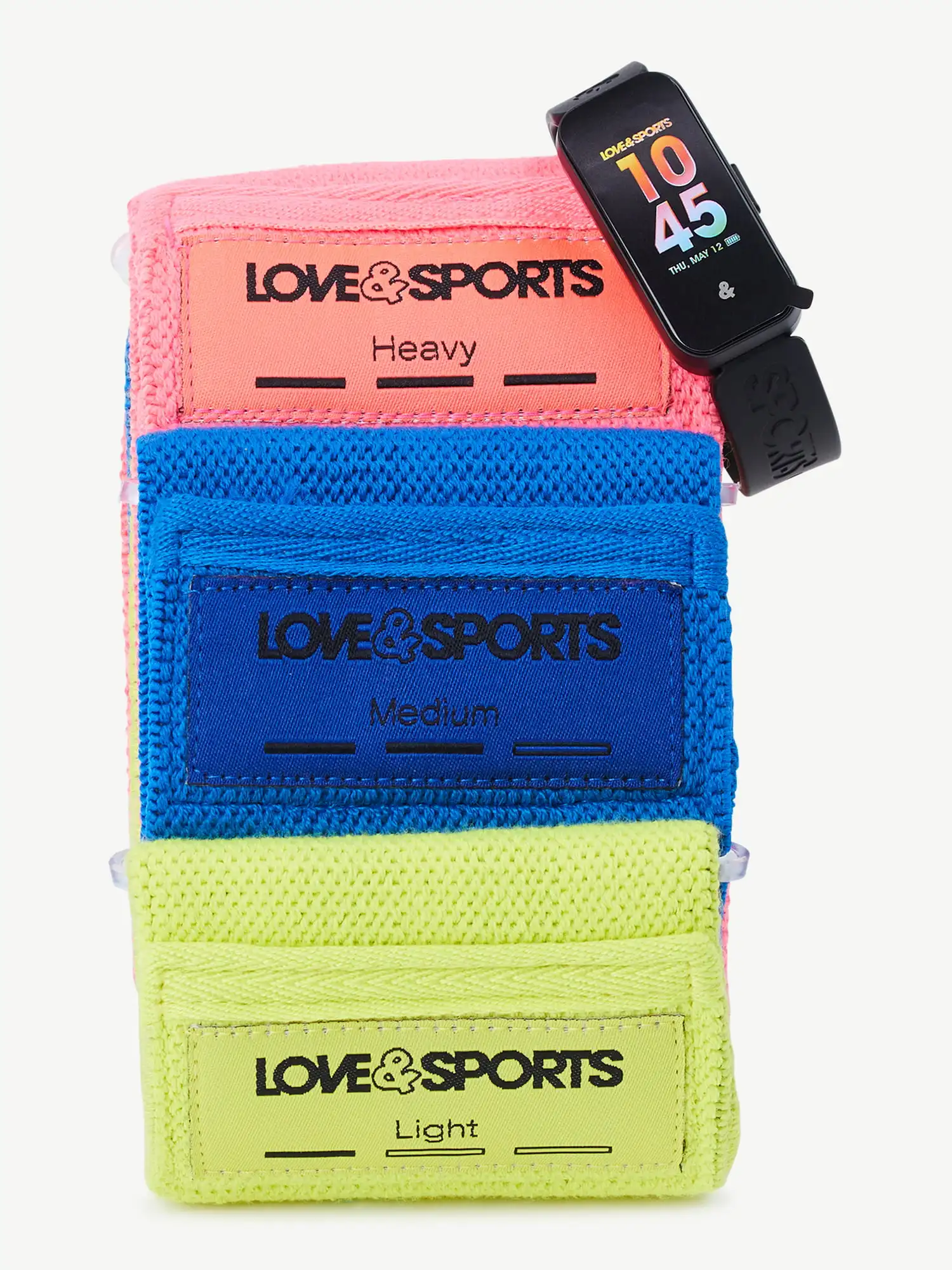 

Fitness Tracker Watch with 3 Resistance Bands