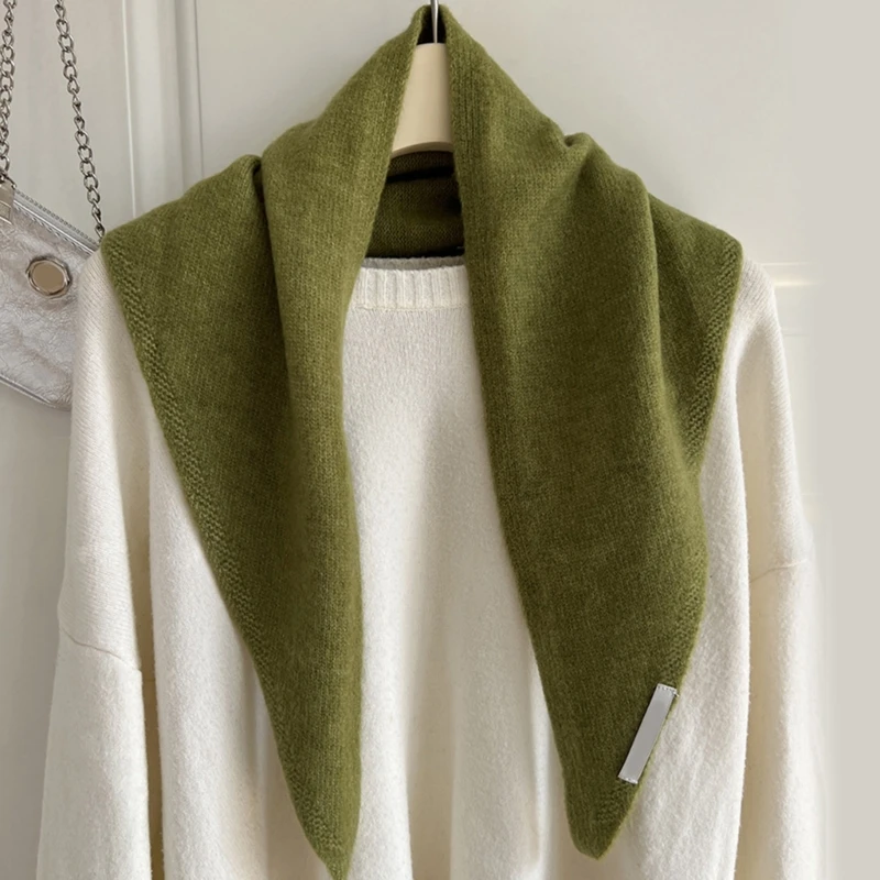Новый стильный шерстяной шарф шаль дышащая теплая накидка на плечи для офисной