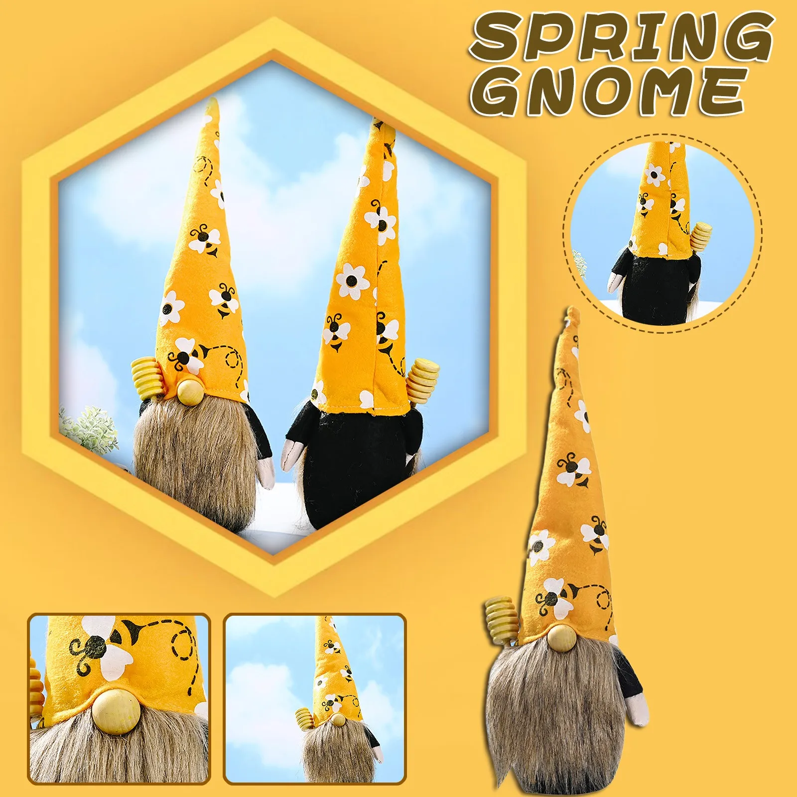 

Bee Tomte Striped Home Elfs Nisse Honey Gnome Bee Swedish Home Decor