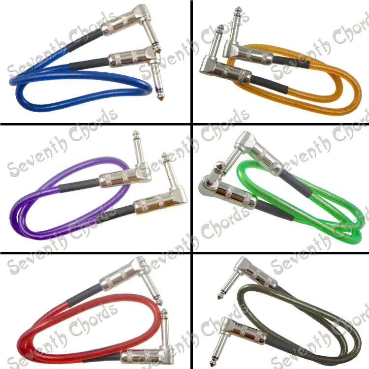 

1 Pcs Clear rubber 50CM anti-noise Guitar cable wire effect pedal cable stomp box, short Audio Connection Cable Multi colors