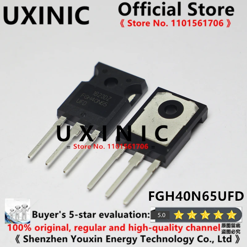 

UXINIC 100% New Imported Original FGH40N65UFD FGH40N65 TO-247 IGBT Tube 40A 650V