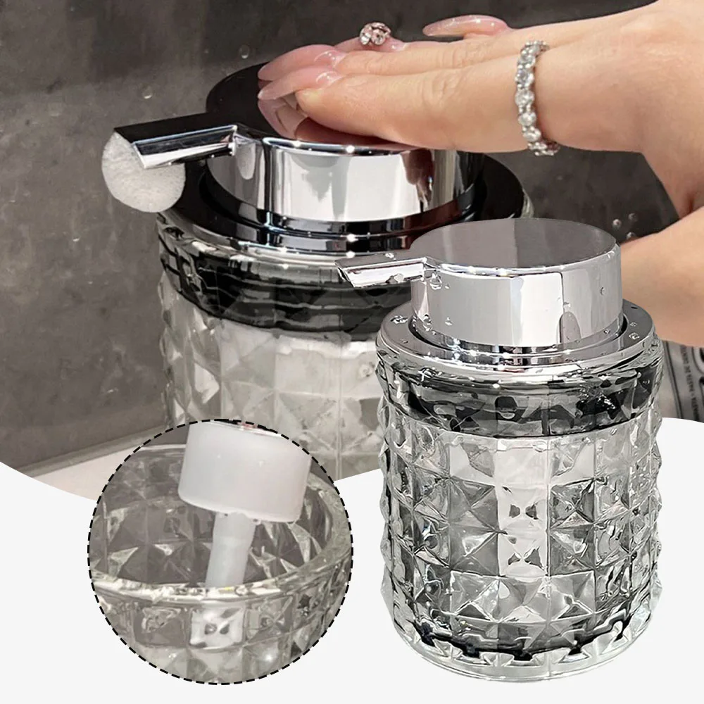 

Pressing-Type Soaps Dispenser Labor-saving Delicate Liquid Soaps Container Shower Gel Lotion Dispenser Bottle for Washroom