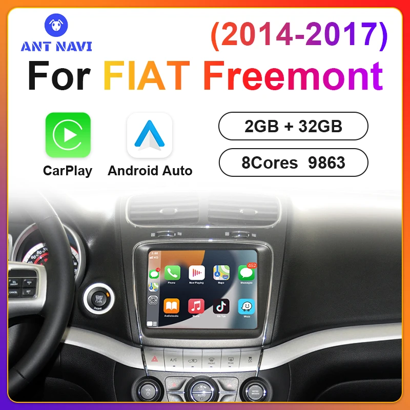 Автомобильный радиоприемник AntNavi Android для FIAT Freemont и Viaggio 2014 - 2017 мультимедийный плеер навигация DSP CarPlay IPS видео Авторадио