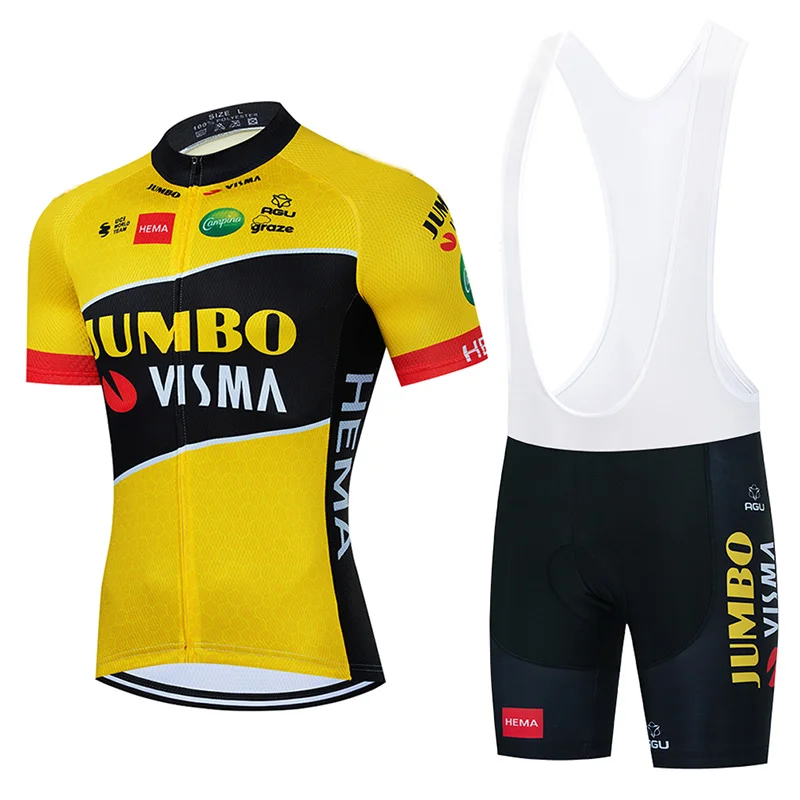 

2022 JUMBO Cycling Team Jersey Bike Shorts 20D Bib Set Ropa Ciclismo MenS MTB Summer Belgium Bicycling Maillot Bottom Clothing