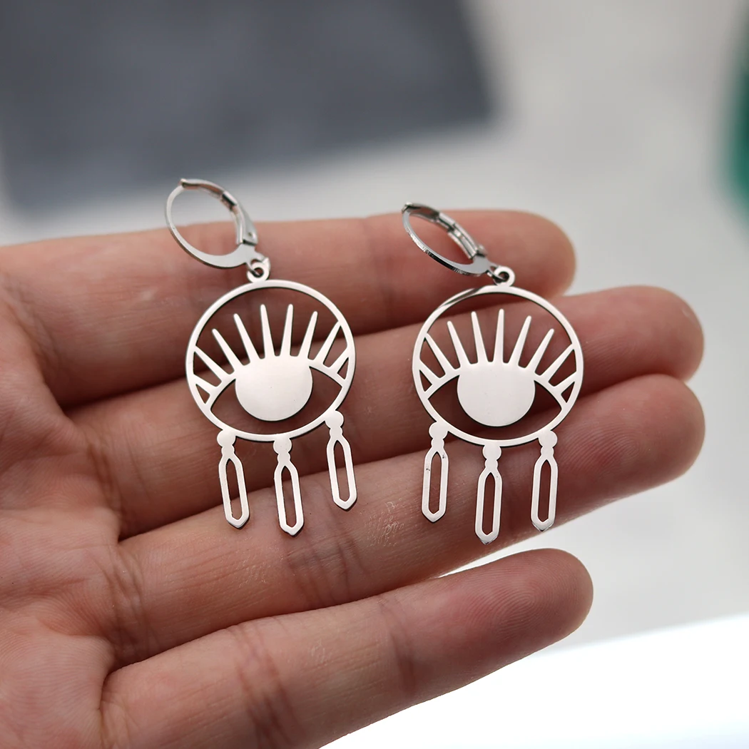 Женские серьги-кольца из нержавеющей стали