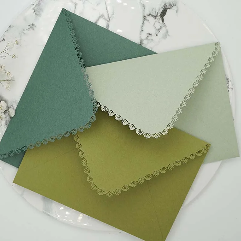 

5pcs/set Retro Hollow Lace Envelopes For DIY Card Storage, Wedding Invitation, Business Celebration Drop Shipping