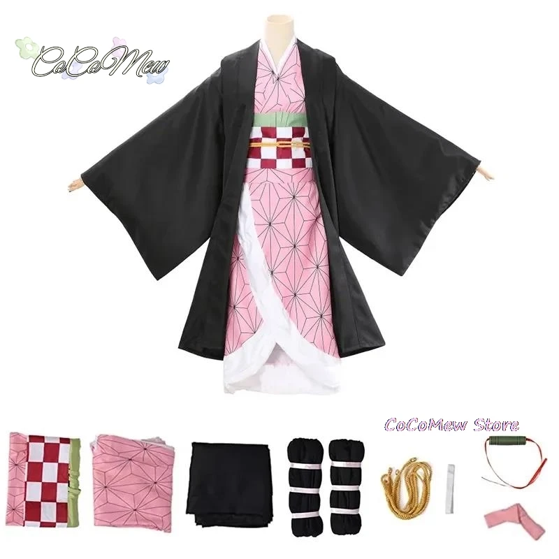 Косплей Demon Slayer Tanjiro Nezuko детский костюм Shinobu японский аниме-мультфильм на Хэллоуин