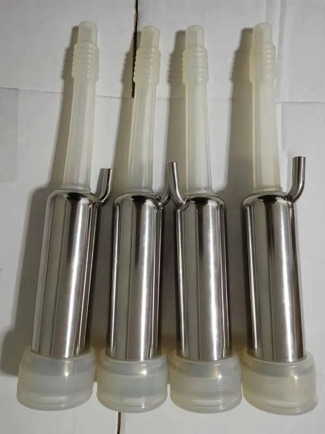 

4pcs DL Cow Milking Machine Unit SS304 Milk Shell Cup Seamless Tube DL016U Silicone Milking Liners