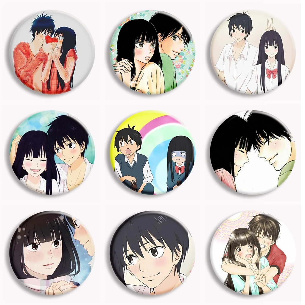 Фото Аниме Kimi Ni Todoke Кнопка булавка Kuronuma Sawako Kazehaya Shouta мультфильм девушка манга брошь значки сумка Декор парные влюбленные подарки №1