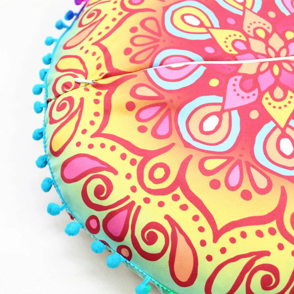 

Индийские искусственные круглые богемные подушки, Наволочки, подушки