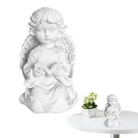 vintage angel statue angel memorial sculpture white vintage kneeling praying angels crafts winged angel sculpture for home