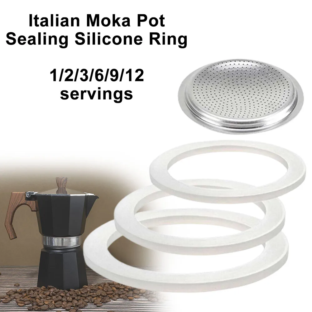 1/2/3/6/9/12PCS Silicone Moka Rubber Seal Filter Screen Coffee Espresso Makers Household Kitchen Supplies For Espresso Pots