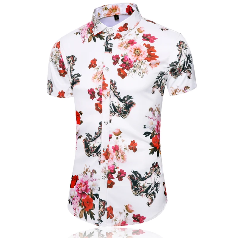 

For 2022 Summer Designer Tops Blouses Beach Fashion Print Mens Short Sleeves Oversize 6XL 7XL Shirts Casual Clothing