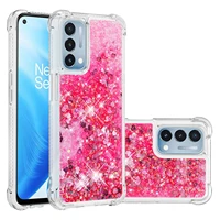fashion quicksand glitter case for oneplus nord n200 5g coque four corners drop resistance phone cover for nord n200 back shell