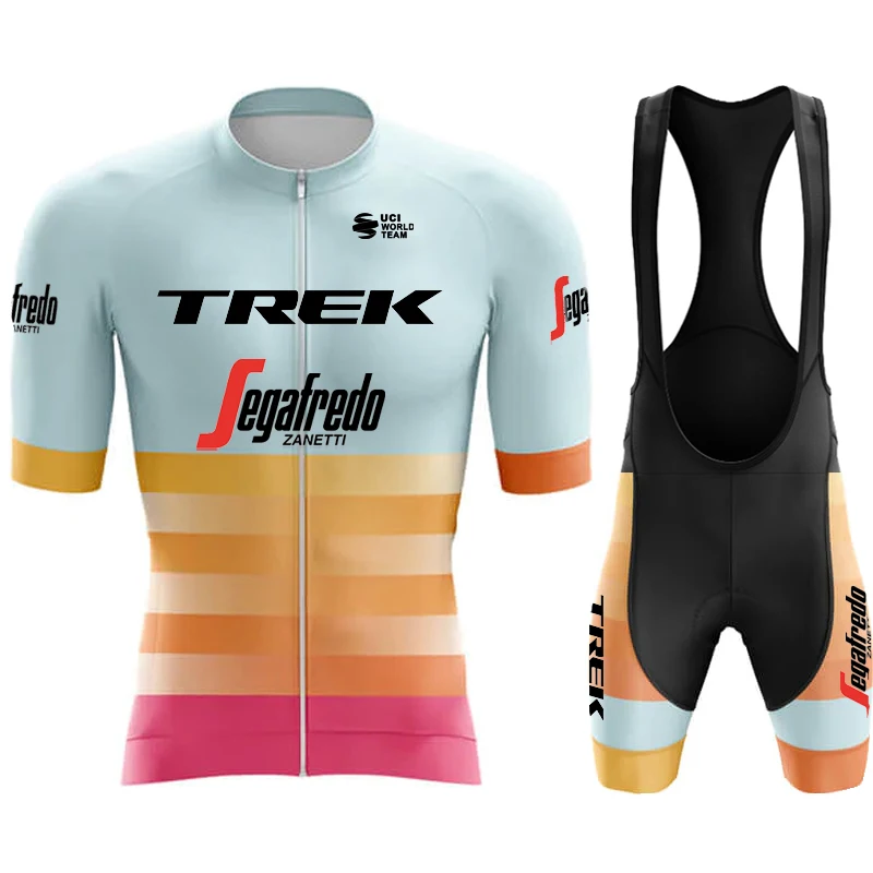 

Complete Cycling 2023 TREK Clothing Mens Sets Summer Jersey Pro Team Clothes Men's Pants Gel Jacket Uniform Man Laser Cut Shorts
