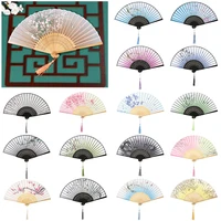ornaments home decoration elegent chinese style painting handheld fan dance performance props bamboo folding fan