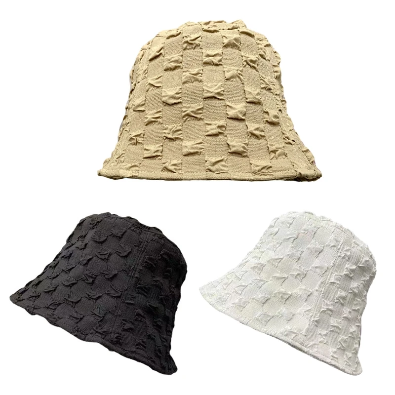 

Bucket Hat for Women Teenagers Wide Brim Foldable Soft Fisherman Hat Wide Brim Spring Summer Anti-UV Hat Solid Color