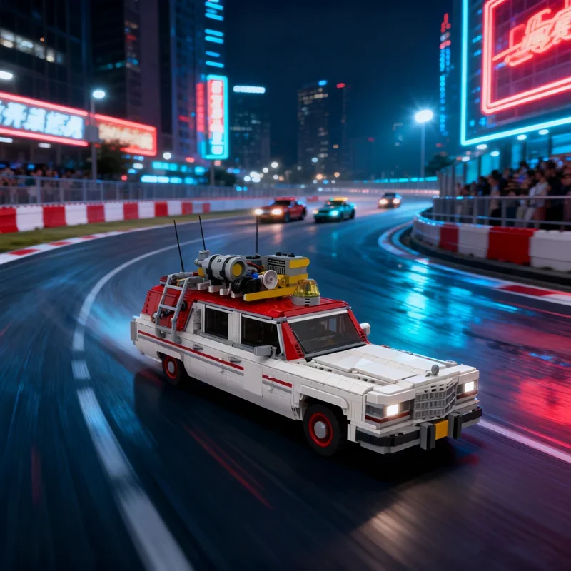 Фото 3402 детали MOC Ecto 1 Reboot Movie: Модель-конструктор, развивающие строительные блоки, идеи для творчества, обучающие кирпичики, подарки на праздники и день рождения №1