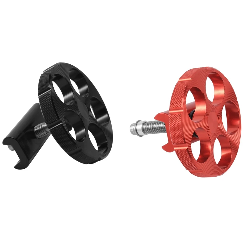 

2X C Type Hinge Clamp For Brompton Folding Bike Buckle Folding Bike Frame Connectors Bike Accessories(Black&Red)