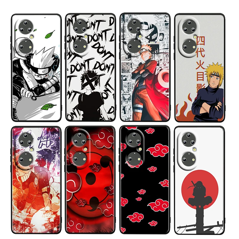 

Anime Naruto Cool Art For Huawei P50 P20 P30 P40 5G P10 Pro Lite E Plus P9 Lite Mini 4G TPU Soft Black Phone Case Cover Fundas