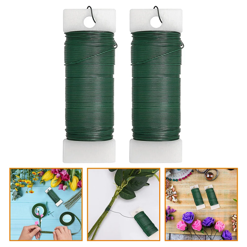 

2 Rolls of Garden Floral Ties Flexible Iron Wire Christmas Flower Binding Ties Plant Ties