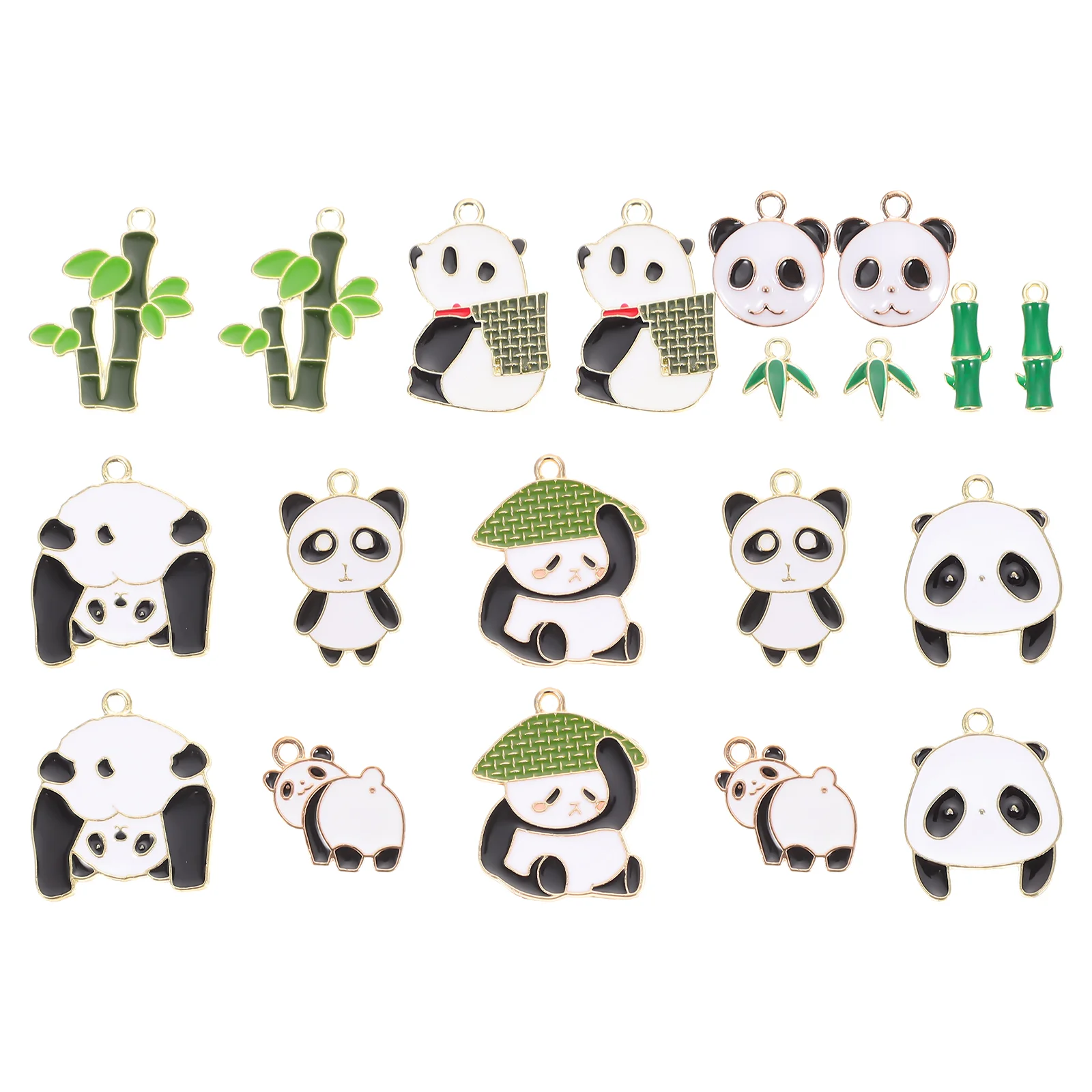 

20 Pcs Necklace DIY Accessories Pendant Charms Alloy Earrings Wedding Gift Panda Pendants Jewelry Making Craft The