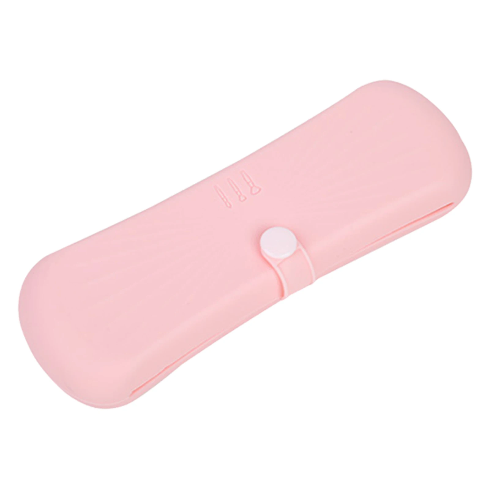 

Anti Fall For Travel Washable Daily With Button Waterproof Large Capacity Makeup Brush Holder Silicone Portable Easy Clean